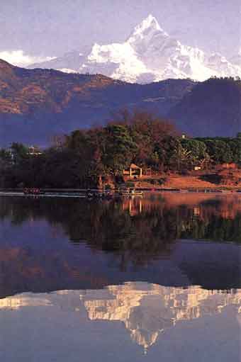 
Machapuchare Reflected In Pokhara Lake Phewa - Nepalese Journey: The Essence of the Annapurna Circuit book
